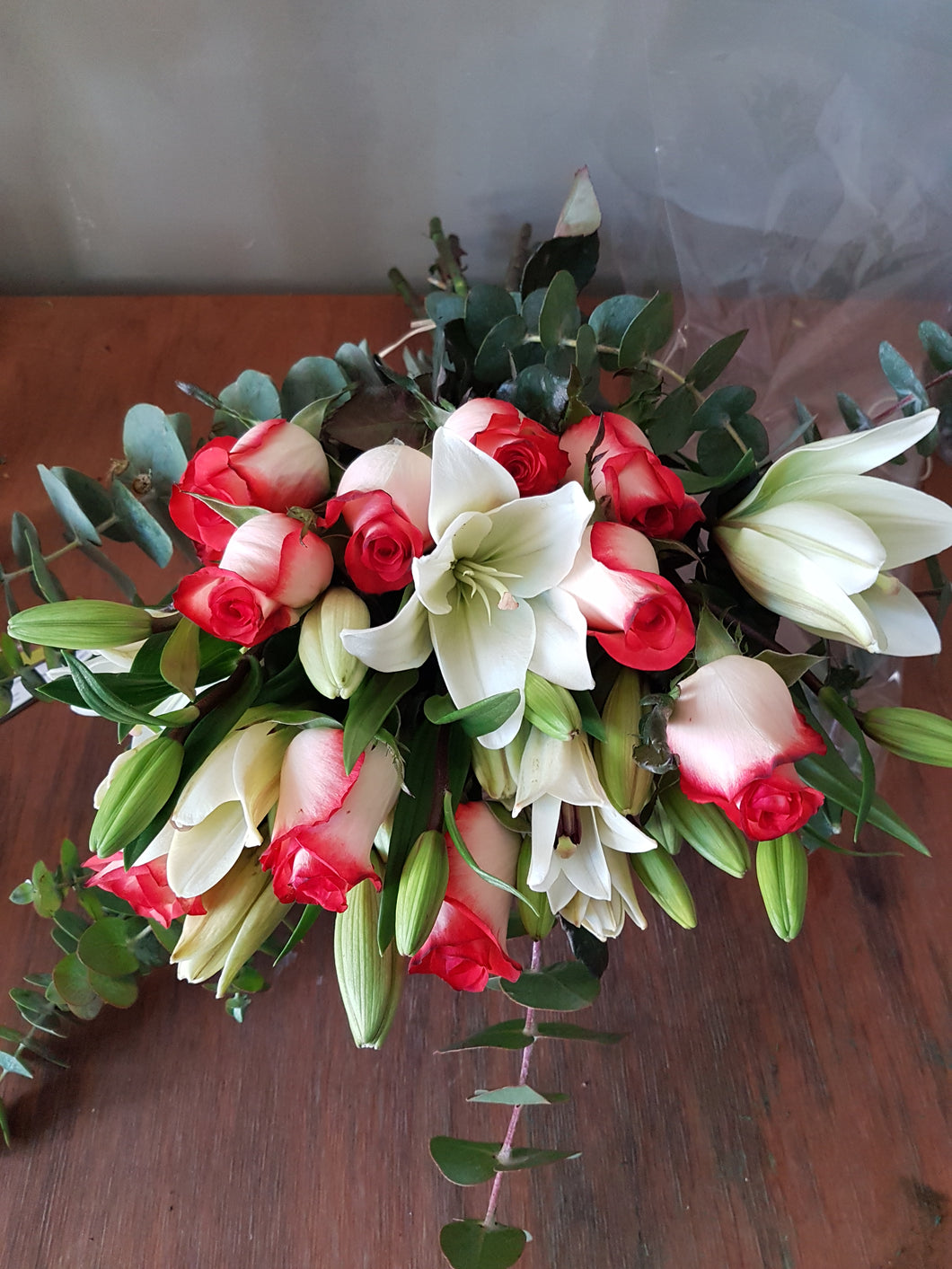 Bouquet lilium y rosas